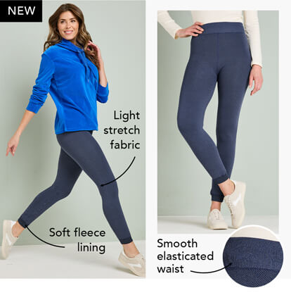 Heatguard Fleece Lined Pull On Leggings - LT331